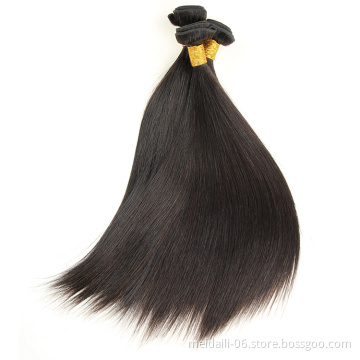MDL hair cheap human hair brazilian silky straight bundles 100% unprocessed human hair extension 100g/bundle